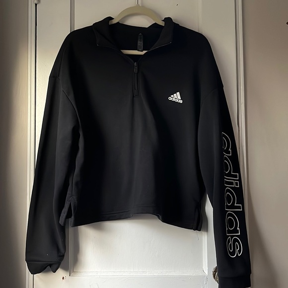 Tops - Black Adidas Zip Up